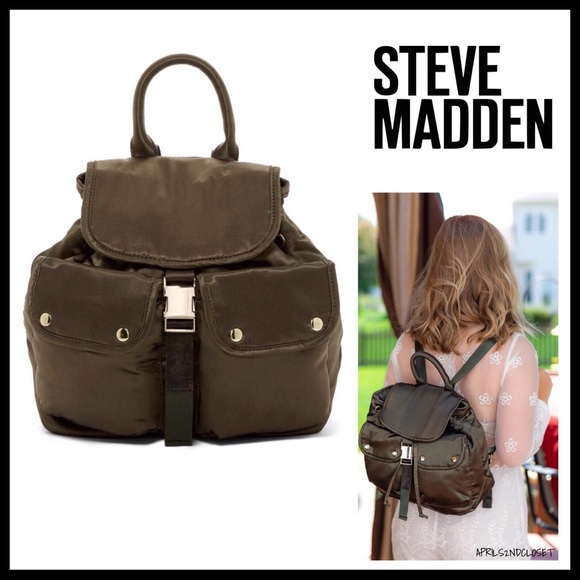 STEVE MADDEN SATIN DUO POCKETS MINI BACKPACK - Picture 8 of 8